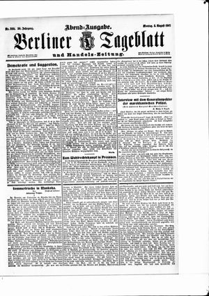 Berliner Tageblatt und Handels-Zeitung vom 05.08.1907