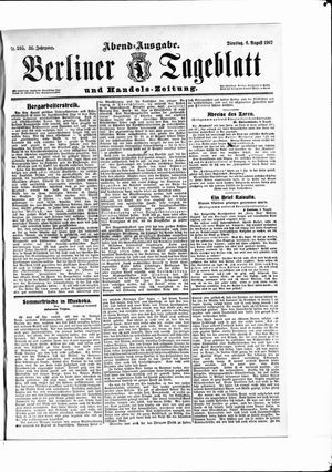 Berliner Tageblatt und Handels-Zeitung vom 06.08.1907