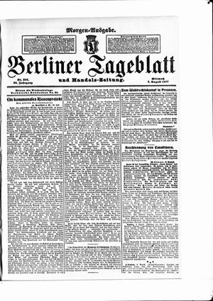 Berliner Tageblatt und Handels-Zeitung vom 07.08.1907