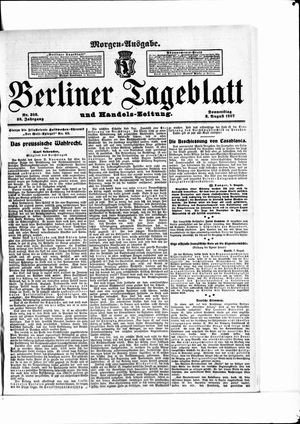 Berliner Tageblatt und Handels-Zeitung vom 08.08.1907