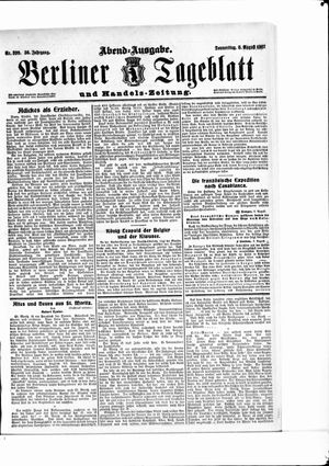 Berliner Tageblatt und Handels-Zeitung vom 08.08.1907