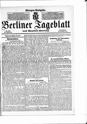 Berliner Tageblatt und Handels-Zeitung vom 10.08.1907