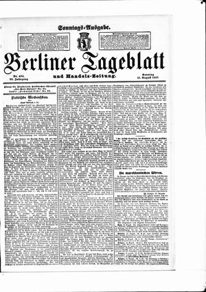 Berliner Tageblatt und Handels-Zeitung vom 11.08.1907