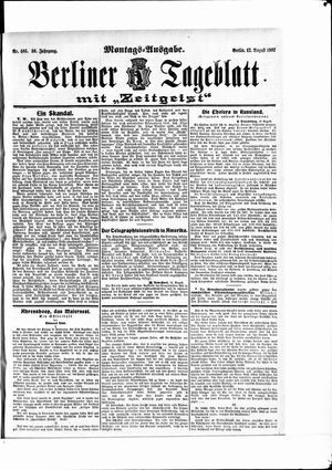 Berliner Tageblatt und Handels-Zeitung vom 12.08.1907