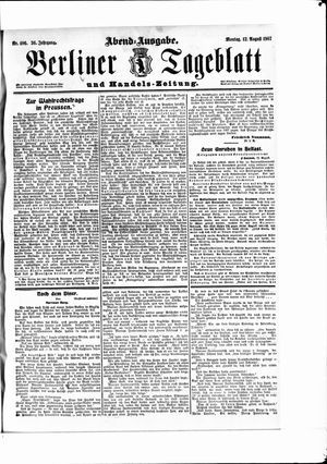 Berliner Tageblatt und Handels-Zeitung vom 12.08.1907