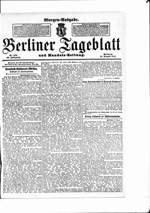 Berliner Tageblatt und Handels-Zeitung vom 14.08.1907