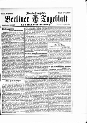 Berliner Tageblatt und Handels-Zeitung vom 14.08.1907