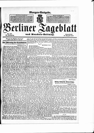 Berliner Tageblatt und Handels-Zeitung vom 17.08.1907