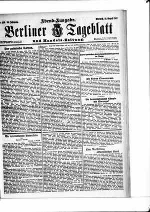 Berliner Tageblatt und Handels-Zeitung vom 21.08.1907