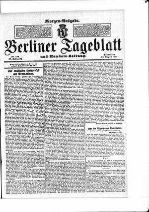 Berliner Tageblatt und Handels-Zeitung vom 24.08.1907