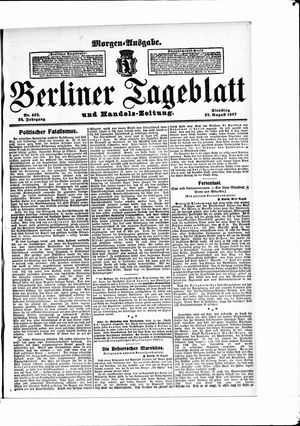 Berliner Tageblatt und Handels-Zeitung vom 27.08.1907