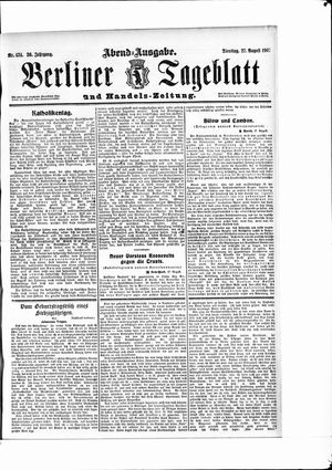 Berliner Tageblatt und Handels-Zeitung vom 27.08.1907