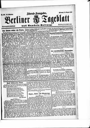 Berliner Tageblatt und Handels-Zeitung vom 28.08.1907