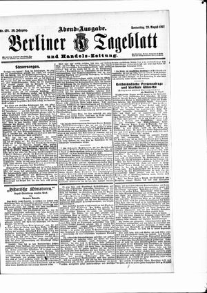 Berliner Tageblatt und Handels-Zeitung vom 29.08.1907