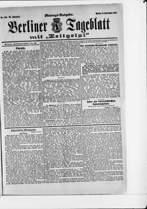 Berliner Tageblatt und Handels-Zeitung vom 02.09.1907