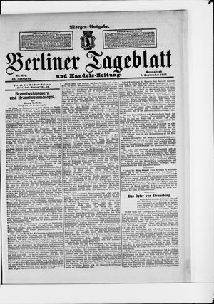 Berliner Tageblatt und Handels-Zeitung vom 07.09.1907