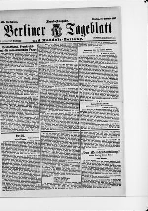Berliner Tageblatt und Handels-Zeitung vom 10.09.1907