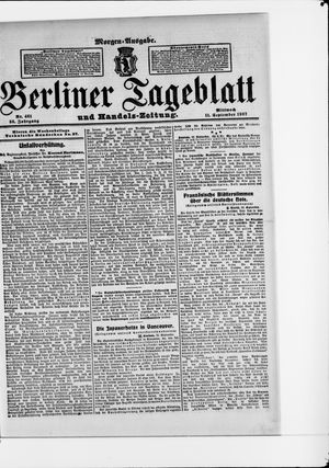 Berliner Tageblatt und Handels-Zeitung vom 11.09.1907