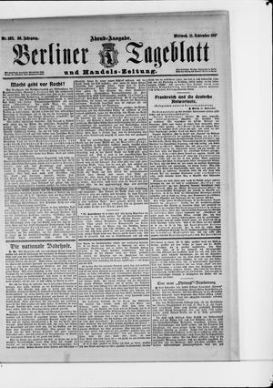 Berliner Tageblatt und Handels-Zeitung vom 11.09.1907