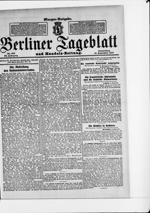 Berliner Tageblatt und Handels-Zeitung vom 12.09.1907