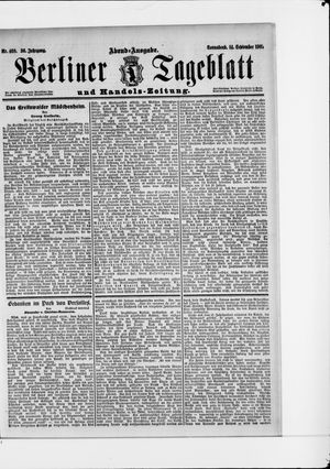 Berliner Tageblatt und Handels-Zeitung vom 14.09.1907