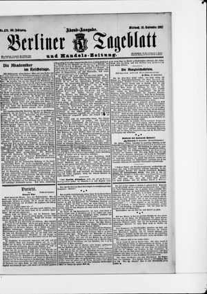 Berliner Tageblatt und Handels-Zeitung vom 18.09.1907