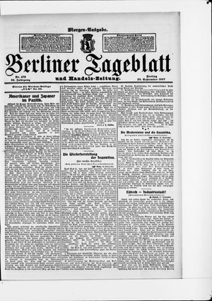 Berliner Tageblatt und Handels-Zeitung vom 20.09.1907