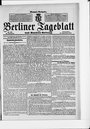 Berliner Tageblatt und Handels-Zeitung vom 26.09.1907