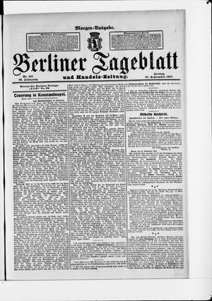 Berliner Tageblatt und Handels-Zeitung vom 27.09.1907