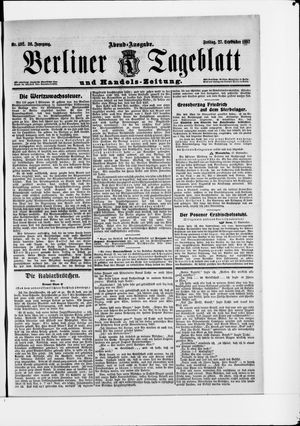 Berliner Tageblatt und Handels-Zeitung vom 27.09.1907