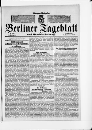 Berliner Tageblatt und Handels-Zeitung vom 28.09.1907