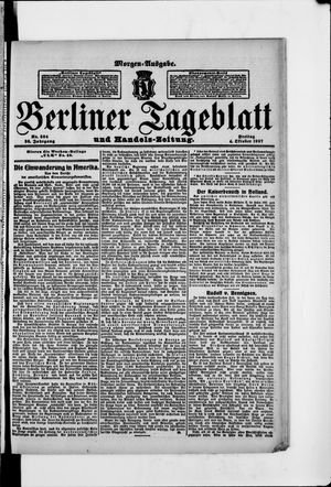 Berliner Tageblatt und Handels-Zeitung vom 04.10.1907