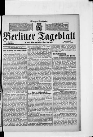 Berliner Tageblatt und Handels-Zeitung vom 10.10.1907