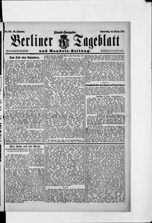 Berliner Tageblatt und Handels-Zeitung vom 10.10.1907