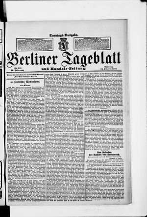 Berliner Tageblatt und Handels-Zeitung vom 13.10.1907