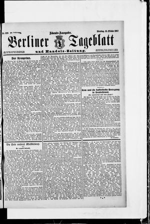 Berliner Tageblatt und Handels-Zeitung vom 15.10.1907