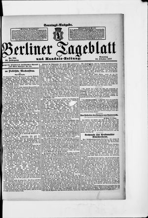 Berliner Tageblatt und Handels-Zeitung vom 20.10.1907