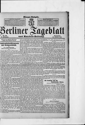 Berliner Tageblatt und Handels-Zeitung vom 26.10.1907
