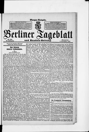 Berliner Tageblatt und Handels-Zeitung vom 02.11.1907