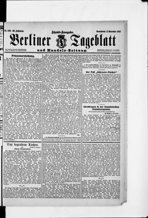 Berliner Tageblatt und Handels-Zeitung vom 02.11.1907