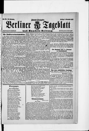 Berliner Tageblatt und Handels-Zeitung vom 08.11.1907