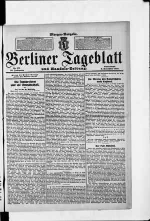 Berliner Tageblatt und Handels-Zeitung vom 09.11.1907