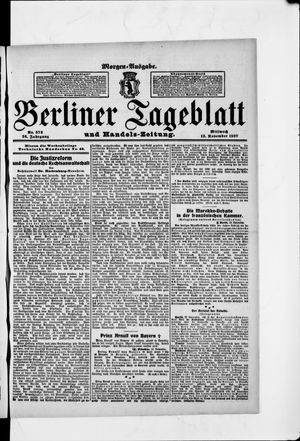 Berliner Tageblatt und Handels-Zeitung vom 13.11.1907