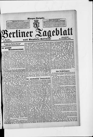 Berliner Tageblatt und Handels-Zeitung vom 23.11.1907