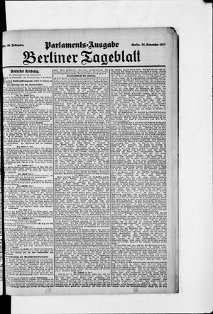 Berliner Tageblatt und Handels-Zeitung vom 24.11.1907