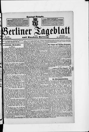 Berliner Tageblatt und Handels-Zeitung vom 24.11.1907