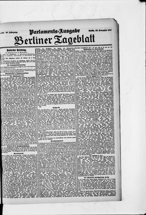 Berliner Tageblatt und Handels-Zeitung vom 26.11.1907