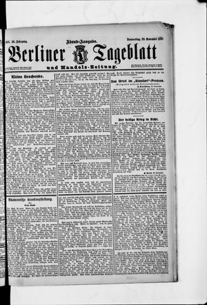 Berliner Tageblatt und Handels-Zeitung vom 28.11.1907