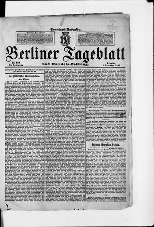 Berliner Tageblatt und Handels-Zeitung vom 01.12.1907