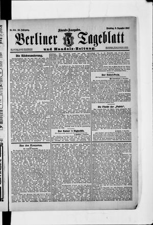 Berliner Tageblatt und Handels-Zeitung on Dec 3, 1907